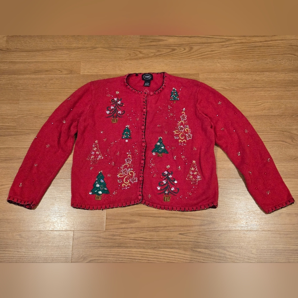 Red Christmas Tree Sweater